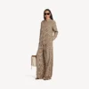 Naisten monogrammipyjama-housut, väri beige/musta