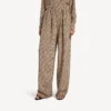 Naisten monogrammipyjama-housut, väri beige/musta