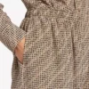 Naisten monogrammipyjama-housut, väri beige/musta