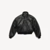 Naisten musta blouson-takki Naisten musta blouson-takki