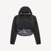 Naisten musta lyhyt techwear-takki Naisten musta lyhyt techwear-takki