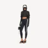 Naisten musta lyhyt techwear-takki Naisten musta lyhyt techwear-takki