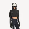 Naisten musta lyhyt techwear-takki Naisten musta lyhyt techwear-takki