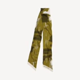 Naisten Paintbrush Twilly -huivi, tumma khaki