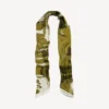 Naisten Paintbrush Twilly -huivi, tumma khaki