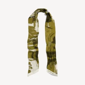 Naisten Paintbrush Twilly -huivi, tumma khaki