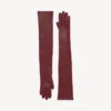 Naisten pitkät käsineet, väri burgundy Naisten pitkät käsineet, väri burgundy
