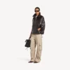 Naisten rennot cargo-housut, beige