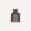 Naisten saumaton techwear-toppi, väri taupe/moka Naisten saumaton techwear-toppi, väri taupe/moka