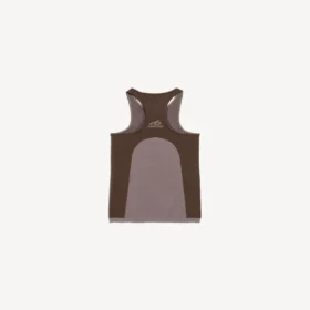 Naisten saumaton techwear-toppi, väri taupe/moka
