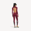 Naisten techwear-bodysuit, jossa on aukkoja, väri burgundy/aqua Naisten techwear-bodysuit, jossa on aukkoja, väri burgundy/aqua
