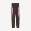 Naisten techwear-leggingsit, väri khakinruskea/neonpinkki Naisten techwear-leggingsit, väri khakinruskea/neonpinkki