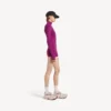 Naisten techwear-lyhythihainen bodysuit, violetti/oranssi Naisten techwear-lyhythihainen bodysuit, violetti/oranssi