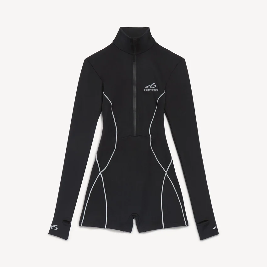 Naisten tekninen lyhythihainen bodysuit, musta Naisten tekninen lyhythihainen bodysuit, musta