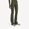 Naisten tekniset, levenevät leggingsit, väri khaki/lime Naisten tekniset, levenevät leggingsit, väri khaki/lime