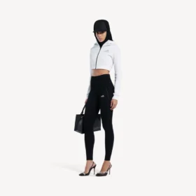 Naisten valkoinen Techwear-kotelomallinen huppari