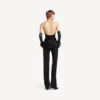 Naisten vartaloa myötäilevä bustier-toppi, musta