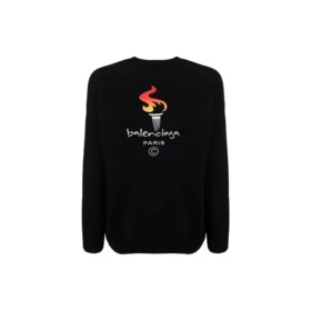 Pariisin olympialaisten pyöreäkaulainen villapaita ”Black” 621032T41041070 Pariisin olympialaisten pyöreäkaulainen villapaita ”Black” 621032T41041070