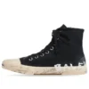 Paris High Top -tennarit ”Musta kulunut puuvilla ja valkoinen kumi graffiteilla” 688752W3RR41099