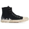 Paris High Top -tennarit ”Musta kulunut puuvilla ja valkoinen kumi graffiteilla” 688752W3RR41099