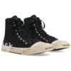 Paris High Top -tennarit ”Musta kulunut puuvilla ja valkoinen kumi graffiteilla” 688752W3RR41099