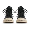 Paris High Top -tennarit ”Musta kulunut puuvilla ja valkoinen kumi graffiteilla” 688752W3RR41099
