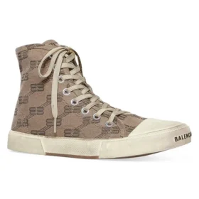 Paris High Top -tennarit ”Tan BB Monogram Cotton and White Rubber” 688756W3RQ12298 Paris High Top -tennarit ”Tan BB Monogram Cotton and White Rubber” 688756W3RQ12298