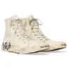 Paris High Top -tennarit ”White Destroyed Cotton and White Rubber with Graffiti” 688752W3RR49010