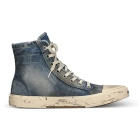 Paris korkeavartiset tennarit ”Blue Destroyed Denim and Rubber” 688752W3RCL4090 Paris korkeavartiset tennarit ”Blue Destroyed Denim and Rubber” 688752W3RCL4090