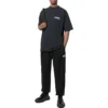 Paris Logo Stretched Knee -verkkarihousut ”Black White” 675244TLVL81070