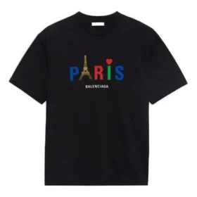 Paris Love -paita, tavallinen painatus, musta 594599TGV431000