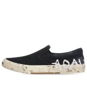Paris Low Top Slip On -kengät ”Washed Black Cotton” 710297W3RR51099