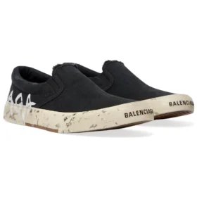 Paris Low Top Slip On -kengät ”Washed Black Cotton” 710297W3RR51099