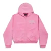 Paris Strass -huppari, täyspitkä vetoketju, kapea istuvuus, ”Faded Pink” 811611TRVL49568