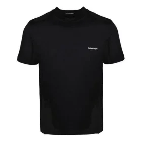 Peruspaita, pieni logo, pyöreä kaulus, lyhyet hihat, unisex, musta 556151TYK281000