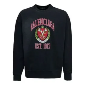 Perustettu 1917 -yliopiston logopainatuksella varustettu pyöreäkaulainen collegepaita ”Black” 676629TLV901076 Perustettu 1917 -yliopiston logopainatuksella varustettu pyöreäkaulainen collegepaita ”Black” 676629TLV901076