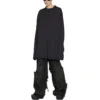 Pitkähihainen T-paita, oversized-malli ”Black Faded” 739783TOVF49034