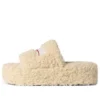 Platform Furry Slides ”Beige” 762826W2DO19796