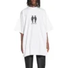 Pride 22 -ylisuuri puuvillainen T-paita ”White Black” 694576TMVO20904
