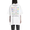 Pride 22 -ylisuuri puuvillainen T-paita ”White Black” 694576TMVO20904
