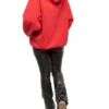 Puuvillainen BB-logolla varustettu ylisuuri huppari ”Red” 547765TCV316400
