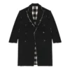 Raw Edge -tyylinen buffalo-kuvioinen oversized-takki ”Black White” 704487TMU181070