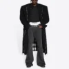 Raw Edge -tyylinen buffalo-kuvioinen oversized-takki ”Black White” 704487TMU181070