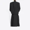 Raw Edge -tyylinen buffalo-kuvioinen oversized-takki ”Black White” 704487TMU181070