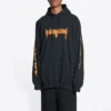 SBalenciaga Metallica -hupparit, oversized-malli ”Black Orange” 697879TMV891055