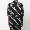 Scribble Logo -lyhythihainen minimalistinen paita ”Black White” 681813TML131070