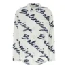 Scribble Logo -lyhythihainen minimalistinen paita ”White Navy” 681812TOLE99167