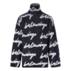 Scribble-logolla varustettu turtleneck-neulepusero ”Black” 625927T31801070