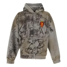 Scribbled Medium Fit -huppari ”Grey” 744457TOVA81300 Scribbled Medium Fit -huppari ”Grey” 744457TOVA81300