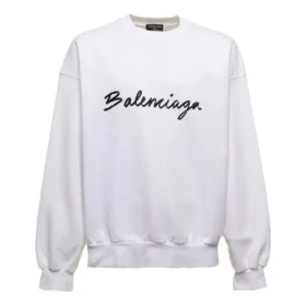 Script-logolla varustettu pyöreäkaulainen collegepaita ”White” 697869TMVB59040 Script-logolla varustettu pyöreäkaulainen collegepaita ”White” 697869TMVB59040